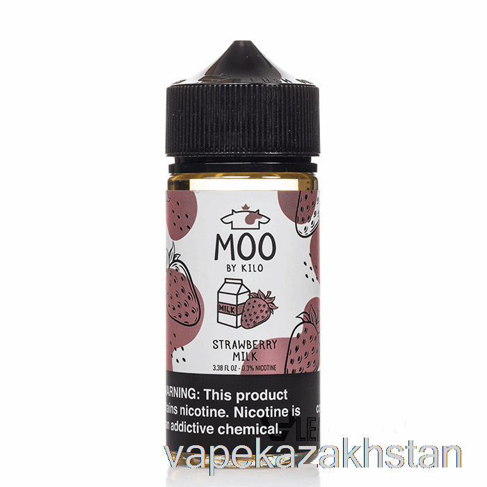 Vape Kazakhstan Strawberry Milk - MOO E-Liquids - 100mL 6mg